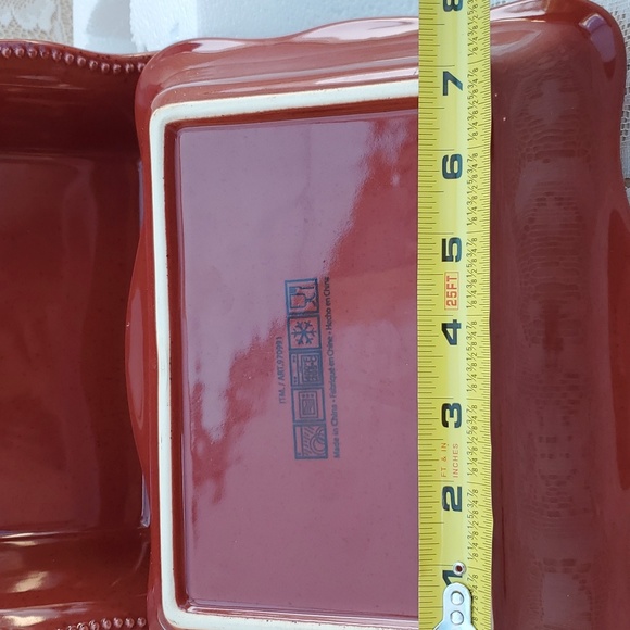 Stoneware small casserole Bakeware 10 x 8 x 2.6 NWOT Oven Microwave Freezer safe - Picture 7 of 11